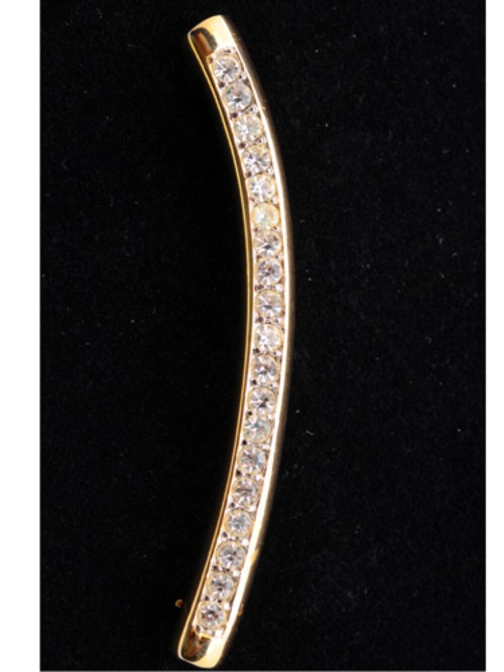 Rhinestone & gold tone bar shaped pin - FREE with Purchase*